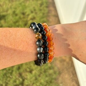 Set of Beaded Crystal Bracelets